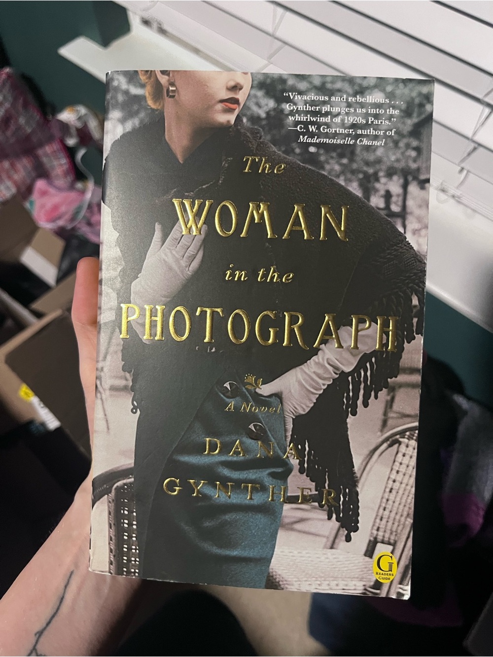 The Woman in the Photograph — Black & Teal Decorative Coffee Table Book